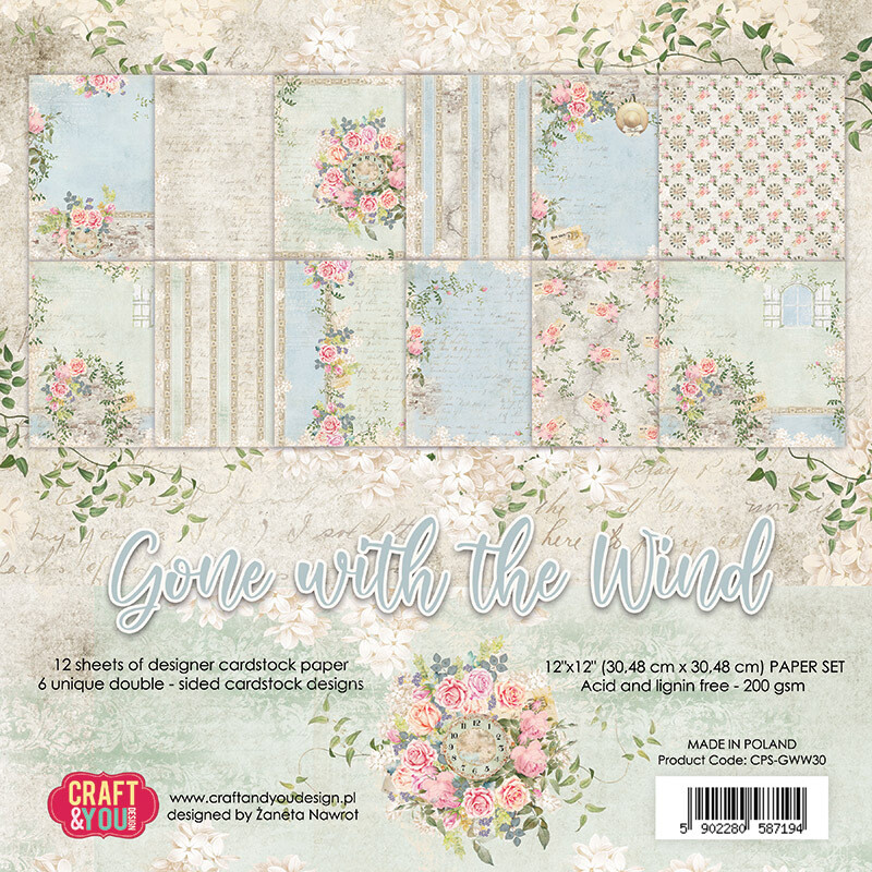 CRAFT &amp; YOU DESIGN GONE WITH THE WIND 12x12 Paper Set