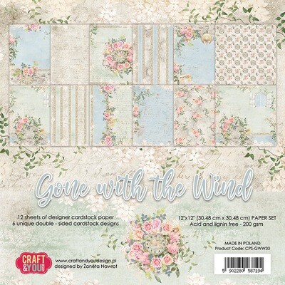 CRAFT & YOU DESIGN GONE WITH THE WIND 12x12 Paper Set