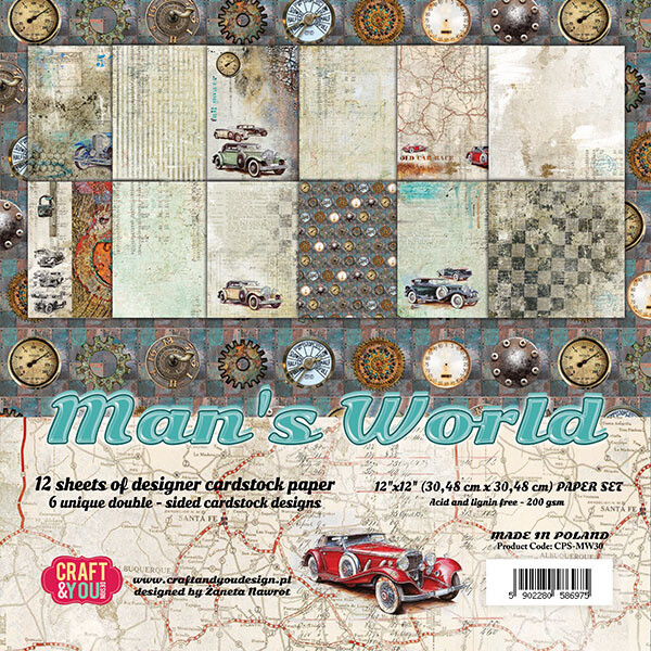 CRAFT &amp; YOU DESIGN MAN&#39;S WORLD 12x12 Paper Set