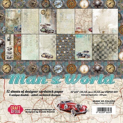 CRAFT & YOU DESIGN MAN'S WORLD 12x12 Paper Set