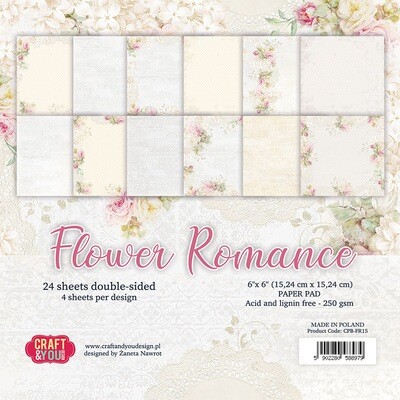 CRAFT &amp; YOU FLOWER ROMANCE 6x6 Paper Set