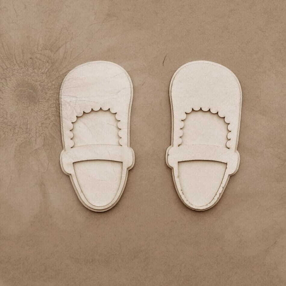 2D Baby Girl&#39;s Shoes Chipboard