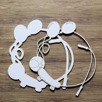 2D Balloons Frame Chipboard