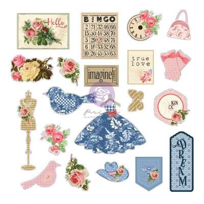 PRIMA JULIE NUTTING Frayed Denim Ephemera