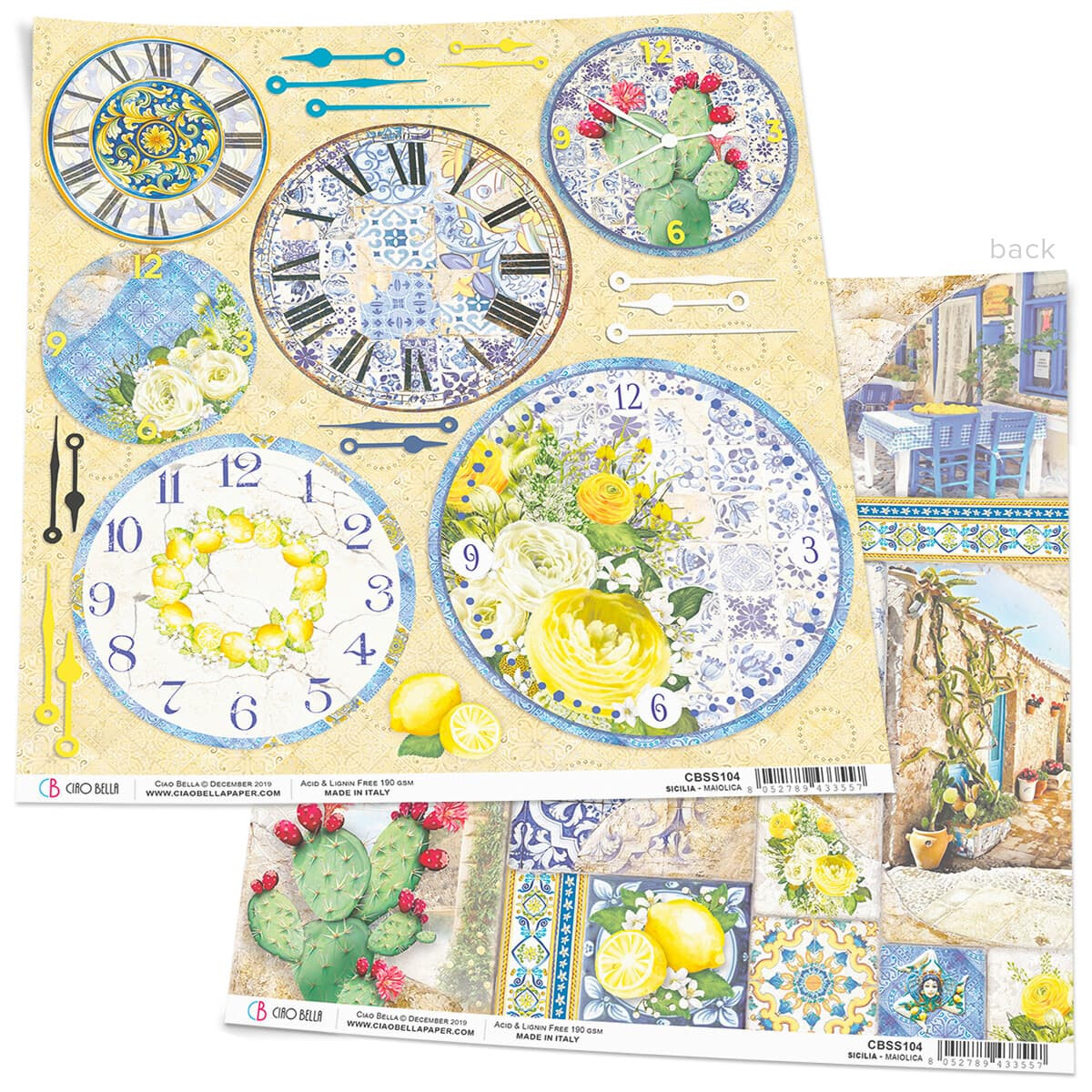 Ciao Bella SICILIA 12x12 Maiolica Single Sheet
