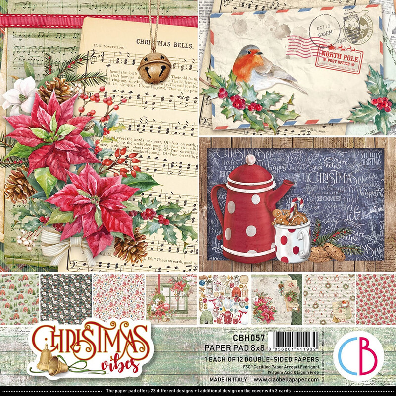 CIAO BELLA CHRISTMAS VIBES 8x8 PAPER PAD