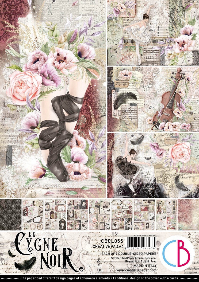 Ciao Bella LE CYGNE NOIR A4 Creative Pad