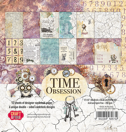 CRAFT &amp; YOU DESIGN TIME OBSESSION 12x12 Paper Set