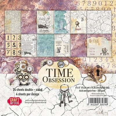CRAFT &amp; YOU DESIGN TIME OBSESSION 6x6 Paper Set