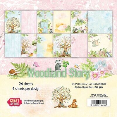 CRAFT &amp; YOU DESIGN WOODLAND STORY 6x6 Paper Set