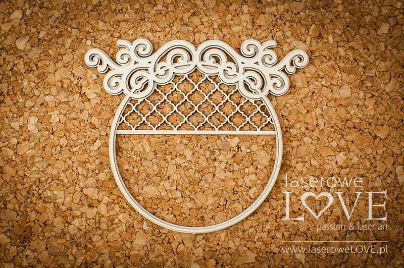 2D Round Window Frame with Ornaments