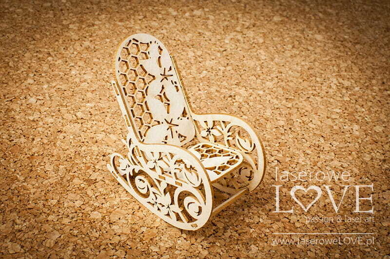 3D Rocker with Flower Chipboard