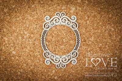 2D Round Frame with Ornaments Chipboard