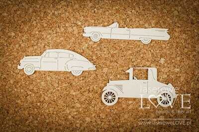 Antique Cars Set Chipboard