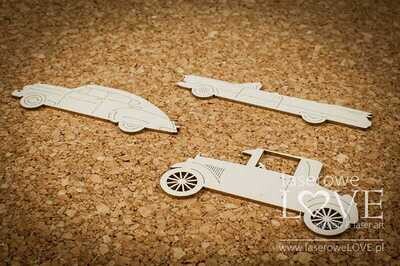 Antique Cars Set Chipboard