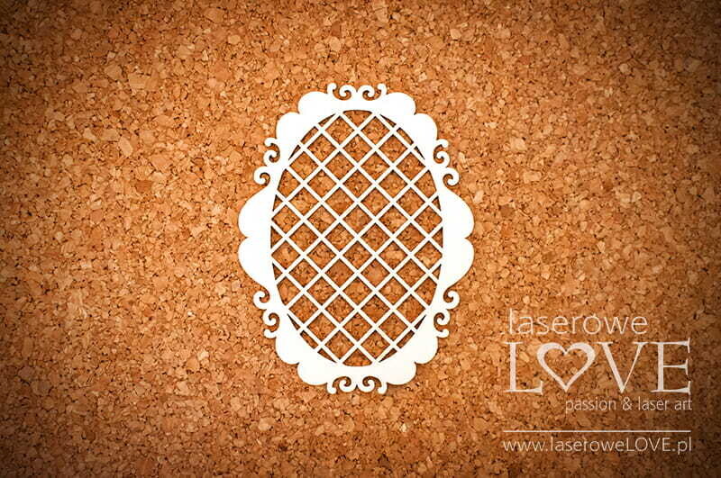 Oval Frame with Mesh Chipboard