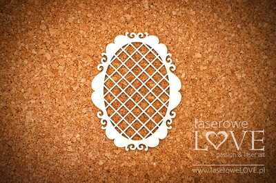 Oval Frame with Mesh Chipboard
