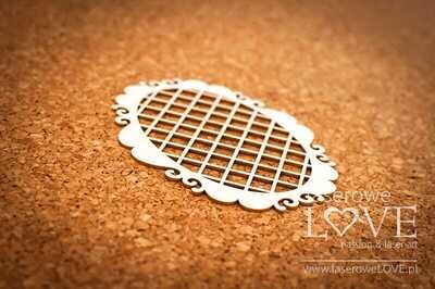 Oval Frame with Mesh Chipboard