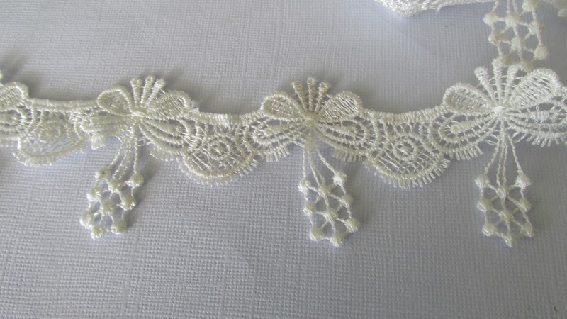 Off White Embroidered Butterfly Lace Off White Embroidered Butterfly Lace