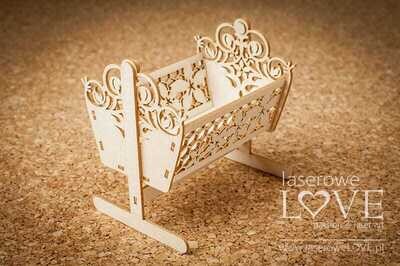 3D Cradle with Flower Chipboard