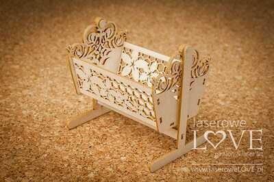 3D Cradle with Flower Chipboard