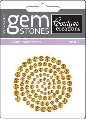 Vintage Gold - Self Adhesive Gemstones x 100