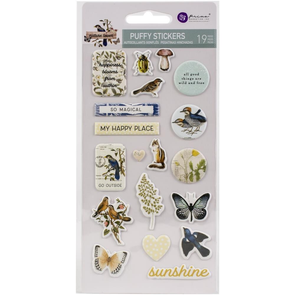 PRIMA Nature Lover Puffy Stickers