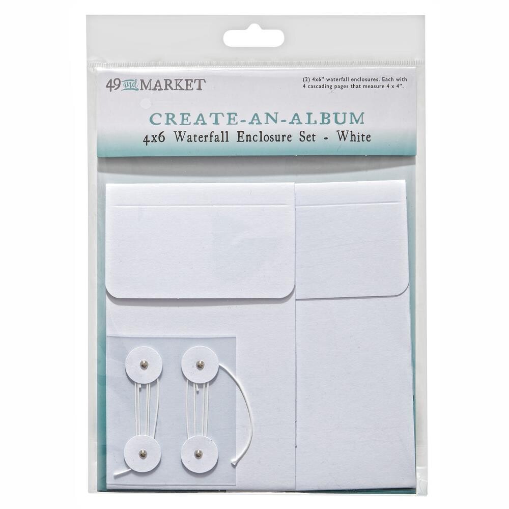 49 and MARKET CREATE AN ALBUM 4x6 WATERFALL ENCLOSURE SET - WHITE