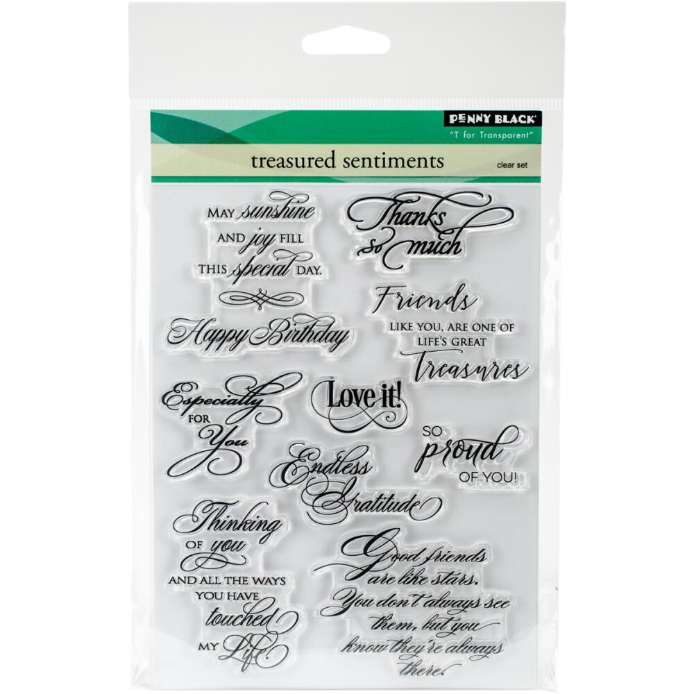 Penny Black Clear Stamps - Treasured Sentiments
