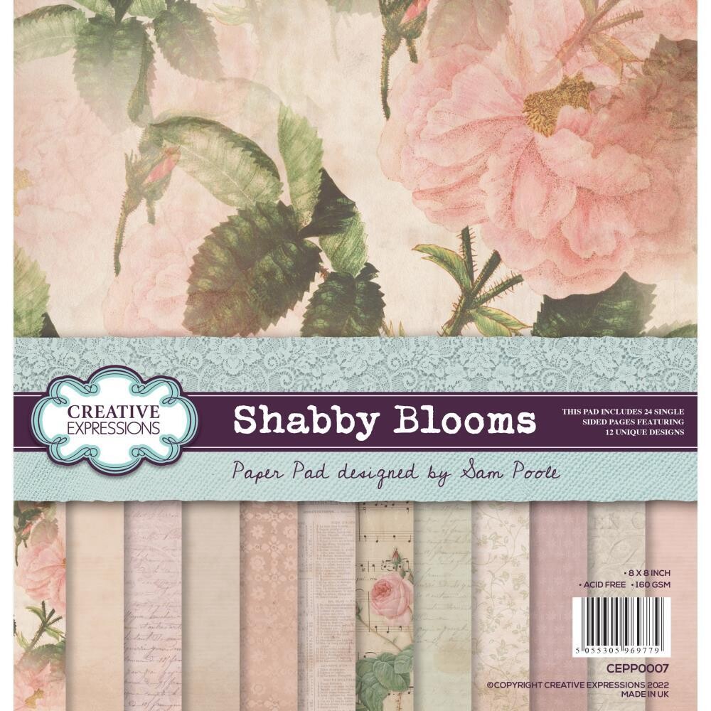 CREATIVE EXPRESSIONS Paper Pad Shabby Blooms