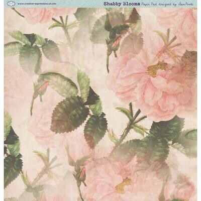 CREATIVE EXPRESSIONS - SHABBY BLOOMS 8x8 Paper Pad
