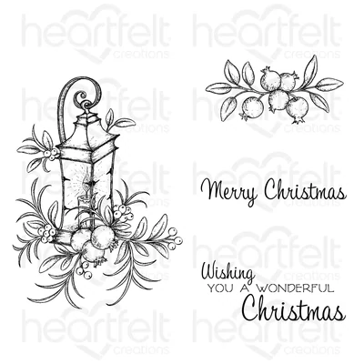 HEARTFELT CREATIONS Christmas Lantern stamp set