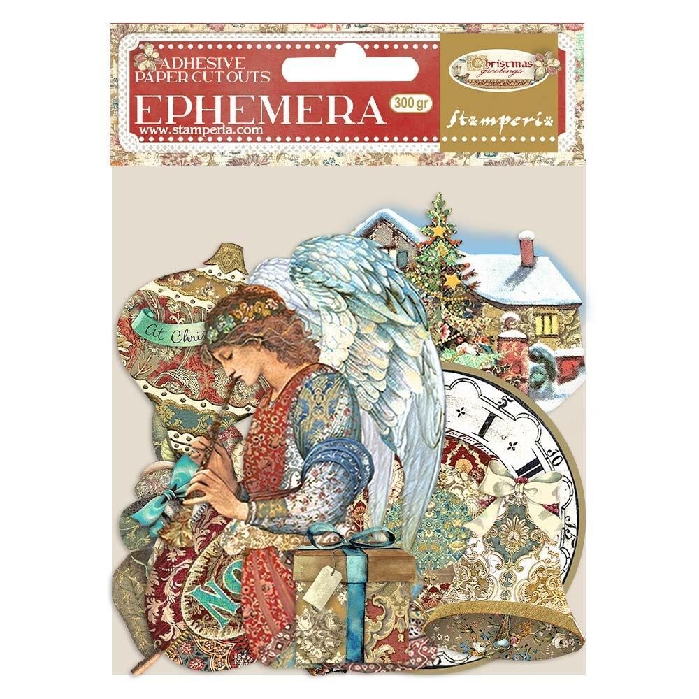 STAMPERIA CHRISTMAS GREETINGS Adhesive Paper Cut-Outs