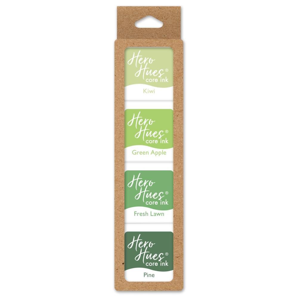 Hero Arts Core Ink Cubes 4/Pkg- Fresh Greens