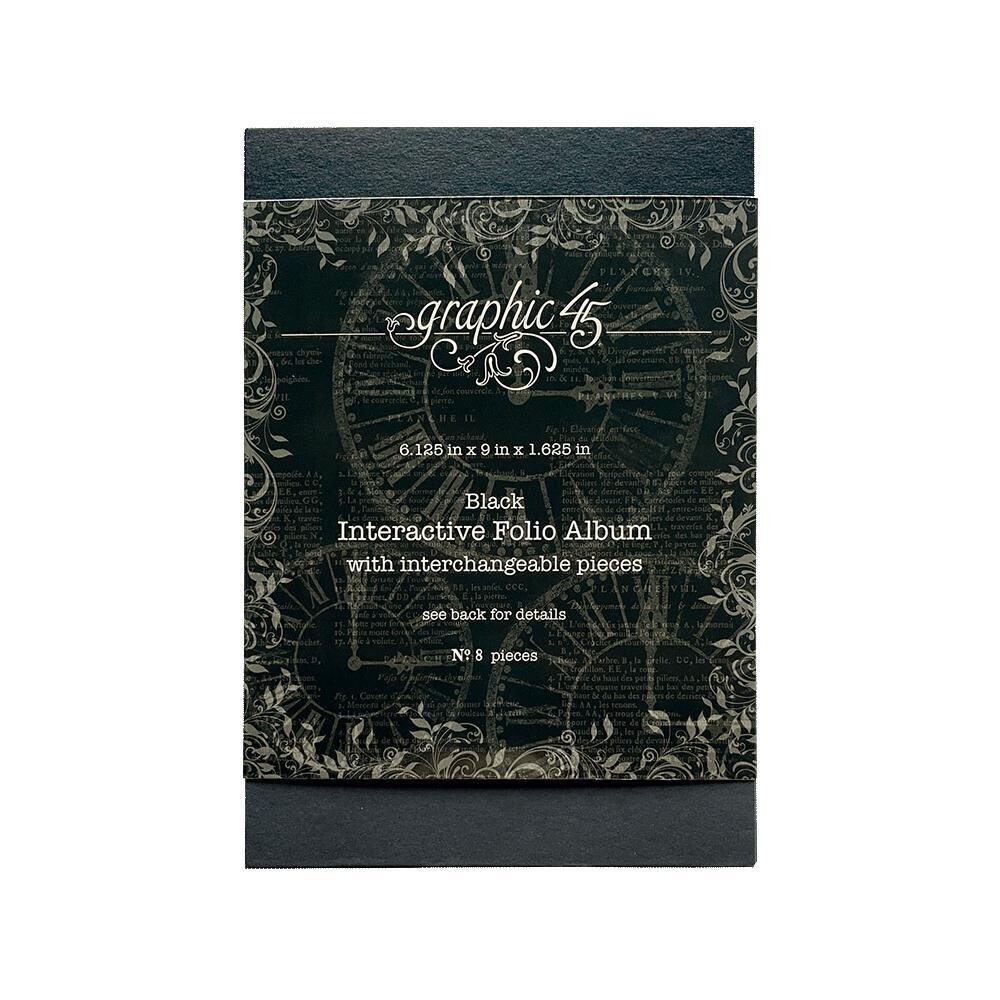 GRAPHIC 45 Staples Interactive Folio Album - Black