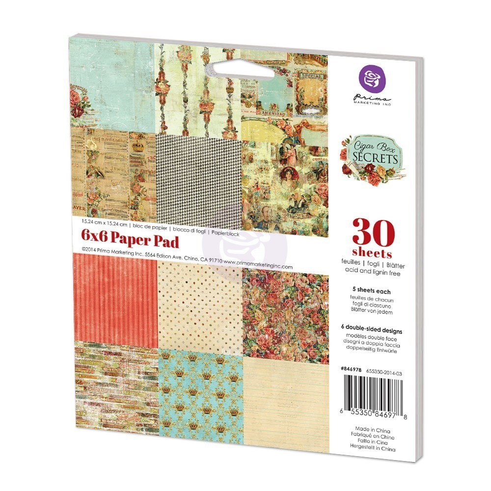 Cigar Box Secrets Collection 6x6 paper Pad