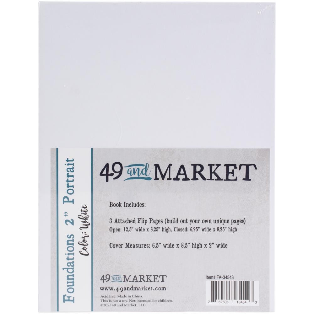 49 and MARKET FOUNDATIONS 2&quot; PORTRAIT ALBUM - White