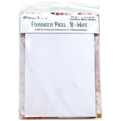 49 and MARKET MEMORY JOURNAL FOUNDATION PAGES - B - White