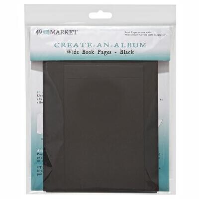 49 &amp; MARKET CREATE AN ALBUM WIDE BOOK PAGES - BLACK