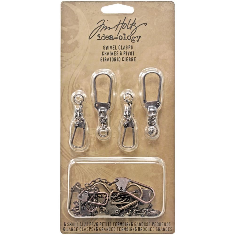 Tim Holtz Idea-Ology Metal Swivel Clasps with Chain