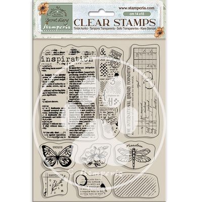 STAMPERIA - SECRET DIARY Clear Stamp Set