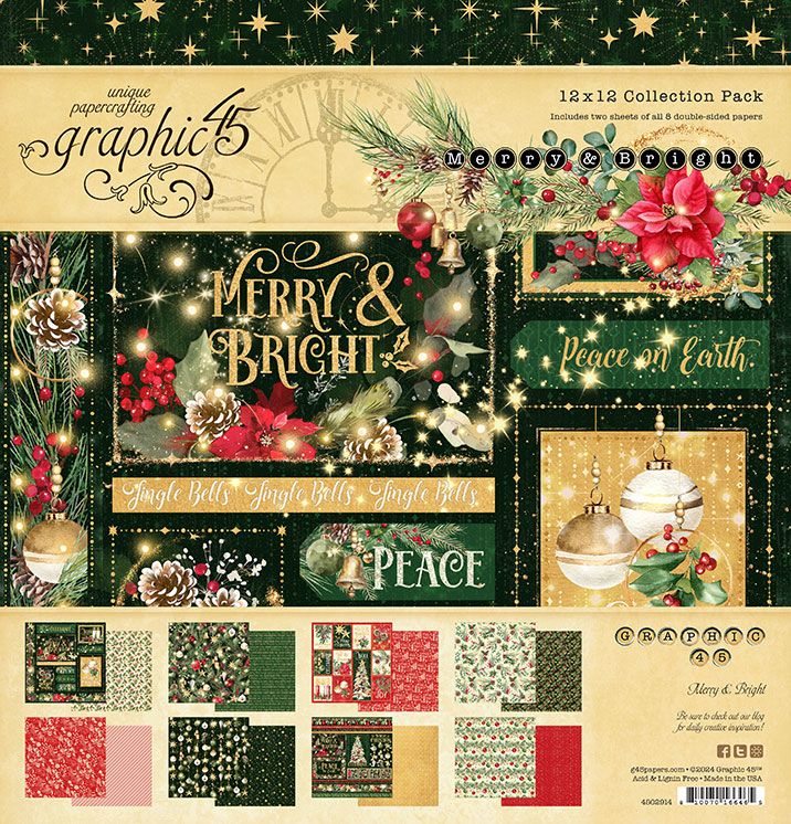 G45 MERRY &amp; BRIGHT 12x12 Paper Collection