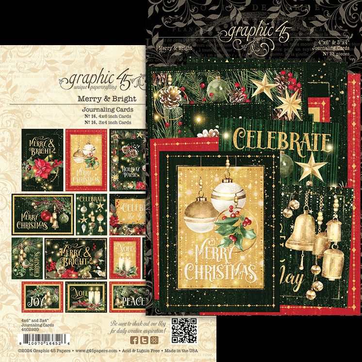 G45 MERRY &amp; BRIGHT Journalling Cards