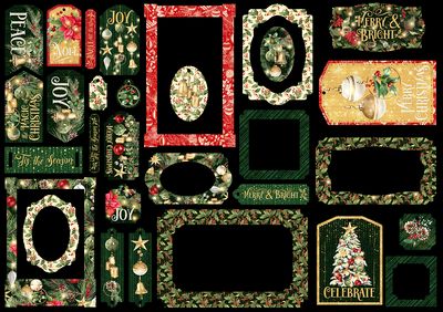 G45 MERRY &amp; BRIGHT Tags &amp; Frames Collection