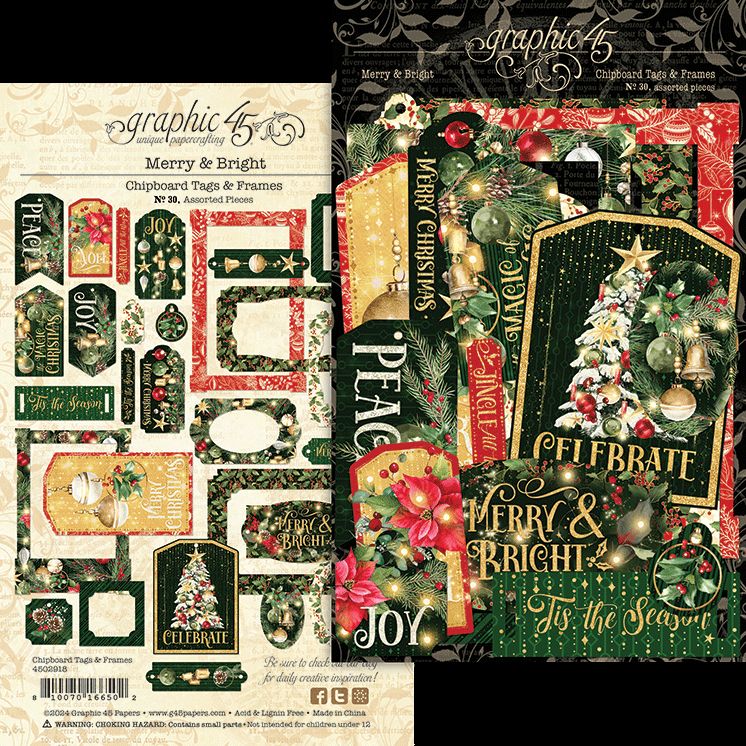 G45 MERRY &amp; BRIGHT Tags &amp; Frames Collection