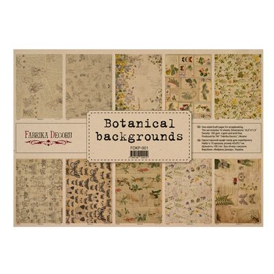Botanical Backgrounds One Sided Craft Paper          16.5 x 11.5