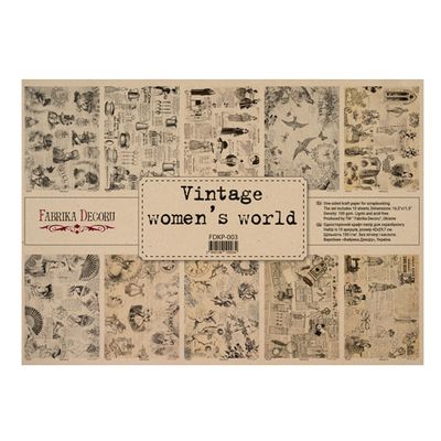 Vintage Women&#39;s World One Sided Craft Paper          16.5 x 11.5