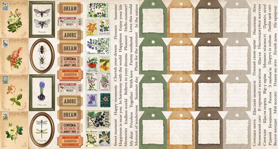 Spring Botanical Story Set of Strips x5