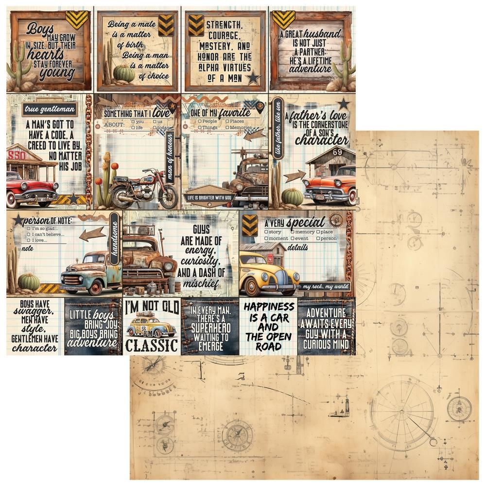 49 &amp; MARKET RUST &amp; REVS Charming 12x12 Single Double-sided Sheet