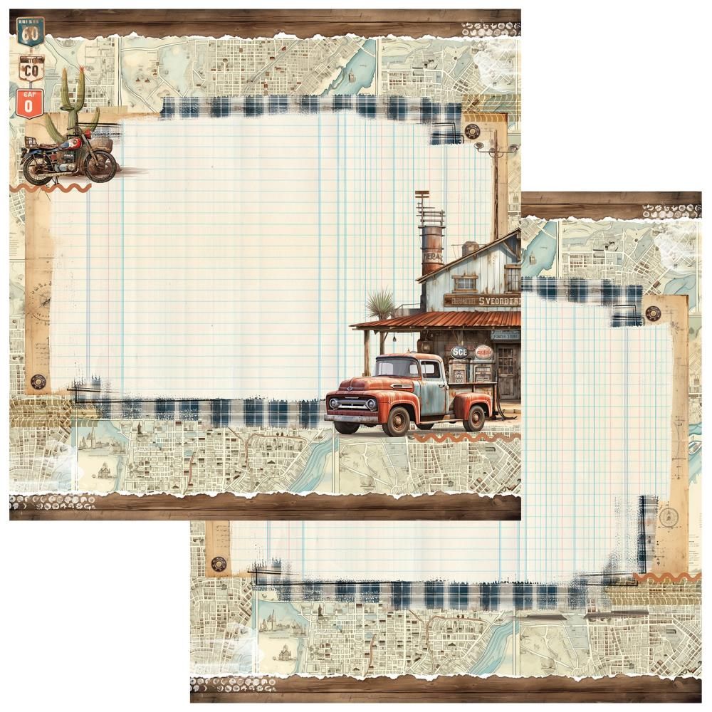49 &amp; MARKET RUST &amp; REVS Wanderlust 12x12 Single Double-sided Sheet